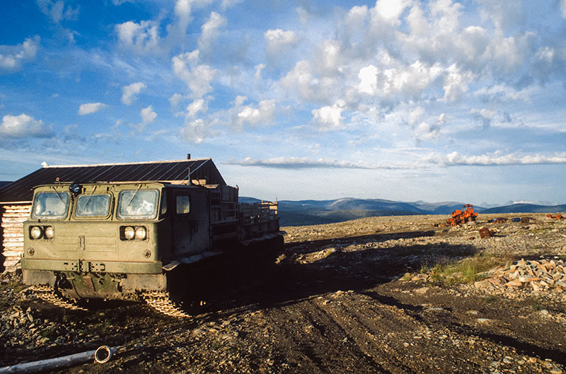 The armored personnel carrier that transported the author to the Polar Urals jade mines